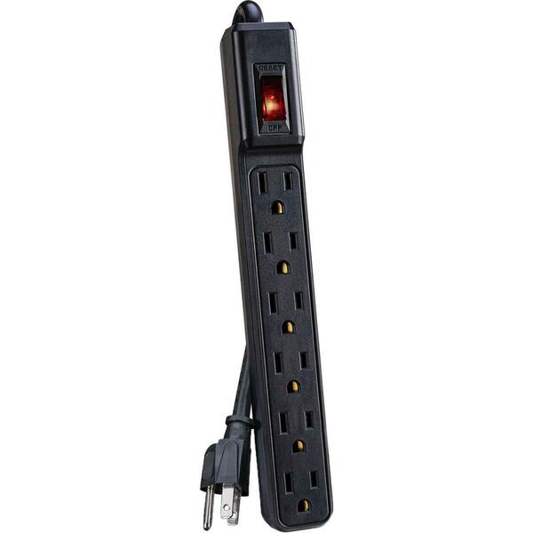 Cyberpower 8 ft. 6-Outlet Power Strip, Black GS608B